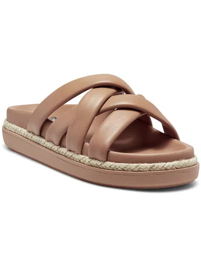 Vince Camuto Chavelle Womens Leather Slides Footbed Sandals In Multi