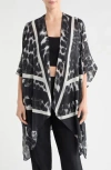 Vince Camuto Chevron Leopard Topper In Black