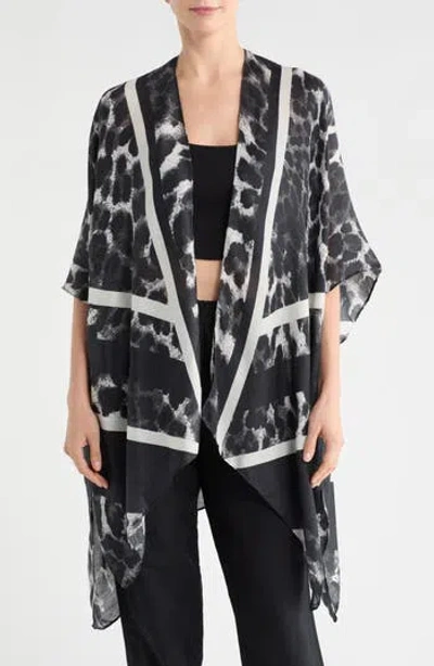 Vince Camuto Chevron Leopard Topper In Animal Print