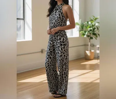 Vince Camuto Chic Jumpsuit In Black And White In Multi