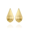 Vince Camuto Chic Sculptural Dome Drop Earrings In Gold