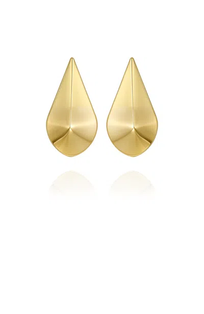 Vince Camuto Chic Sculptural Dome Drop Earrings In Gold