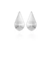 Vince Camuto Chic Sculptural Dome Drop Earrings In Silver