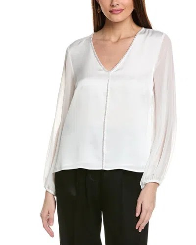 Vince Camuto Chiffon Blouse In White