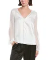 Vince Camuto Chiffon Blouse In White