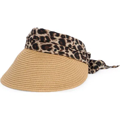 Vince Camuto Chiffon Tie Back Visor In Black