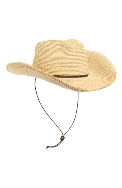 Vince Camuto Chin Strap Cowboy Hat In Natural