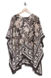 Vince Camuto Chintzy Floral Supersoft Topper In Black Neutral