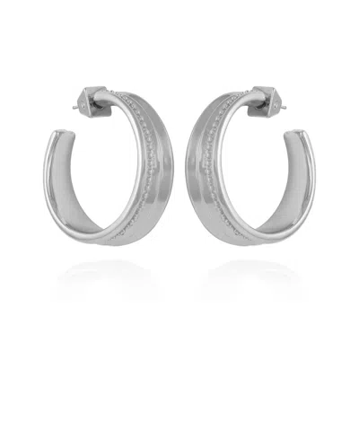 Vince Camuto Chunky Open Hoop Earrings In Silver