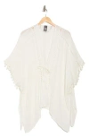 Vince Camuto Circle Lace Inset Topper In White