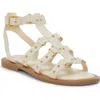 Vince Camuto Claira Gladiator Sandal In Panna Creme Smooth