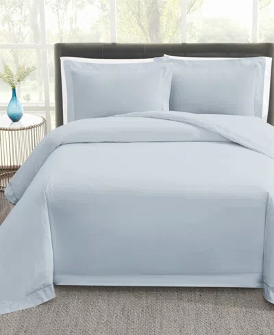 Vince Camuto Classic 400-thread Count Cotton 3-pc. Duvet Cover Set, Full/queen In Blue