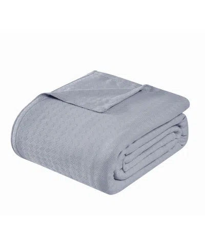 Vince Camuto Classic Cotton Blanket, Twin/twin Xl In Gray