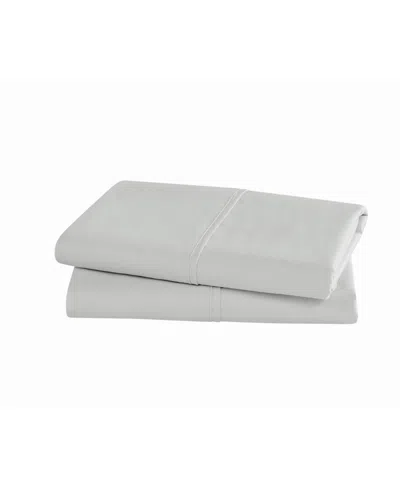 Vince Camuto Classic Percale 400 Thread Count Pillowcase Pair, King In Gray