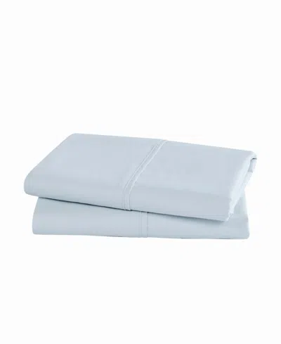 Vince Camuto Classic Percale 400 Thread Count Pillowcase Pair, Standard In Blue