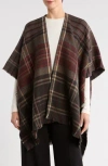 Vince Camuto Classic Plaid Reversible Topper In Multi