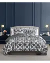 Vince Camuto Classic Shibori Comforter Set In Gray