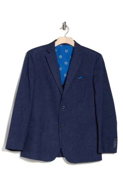 Vince Camuto Clere Navy Solid Notch Lapel Sport Coat