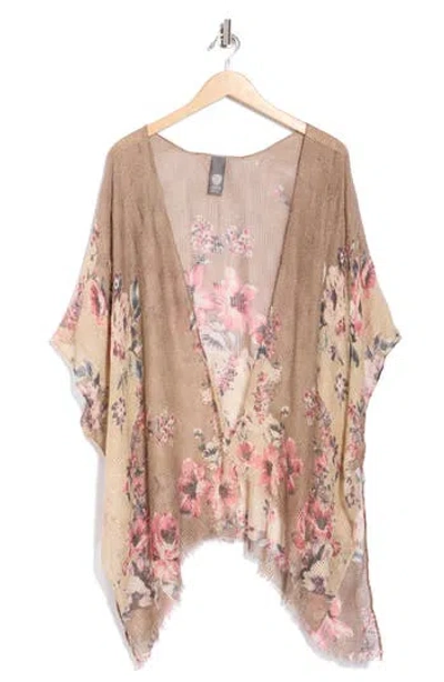 Vince Camuto Climbing Roses Duster In Brown