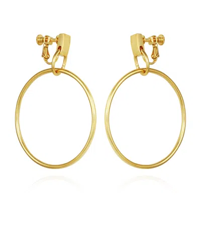 VINCE CAMUTO CLIP-ON DROP HOOP EARRINGS