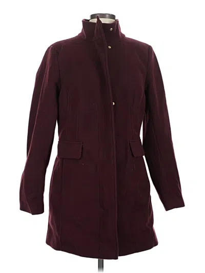 Pre-owned Vince Camuto Coat In Burgundy