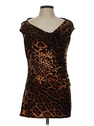 Pre-owned Vince Camuto Cocktail Dress In Brown
