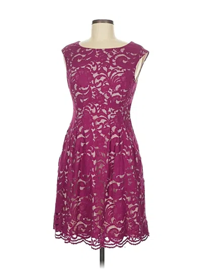 Pre-owned Vince Camuto Cocktail Dress In Burgundy