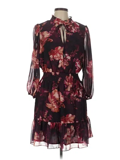 Pre-owned Vince Camuto Cocktail Dress In Burgundy