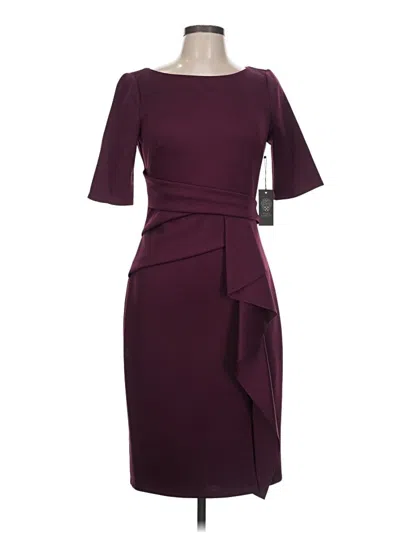 Pre-owned Vince Camuto Cocktail Dress In Burgundy