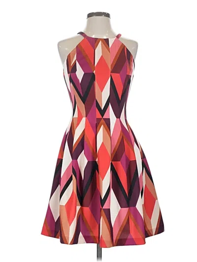 Pre-owned Vince Camuto Cocktail Dress In Burgundy