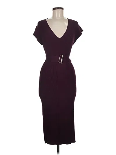 Pre-owned Vince Camuto Cocktail Dress In Burgundy
