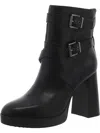Vince Camuto Coliana Womens Leather Stacked Heel Booties In Black