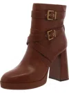 Vince Camuto Coliana Womens Leather Stacked Heel Booties In Brown