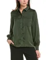 Vince Camuto Collared Blouse In Green