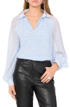 Vince Camuto Collared Popover Top In Sky