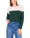 Vince Camuto Color Blocked Sweater In Green