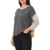 VINCE CAMUTO VINCE CAMUTO COLORBLOCK RAGLAN SLEEVE SWEATER