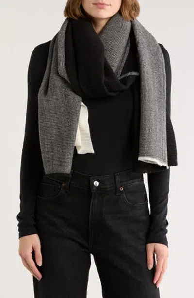Vince Camuto Colorblock Scarf In Gray