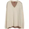 Vince Camuto Colorblock V-neck Sweater In Orange