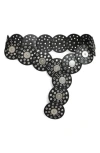 Vince Camuto Concho Grommet Disc Belt In Black