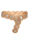 Vince Camuto Concho Grommet Disc Belt In Tan