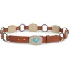 Vince Camuto Concho Link Belt In Brown