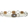 Vince Camuto Concho Link Belt In White