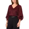 Vince Camuto Confetti Ready Womens Metallic Sheer Blouse In Multi