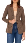 Vince Camuto Contrast Collar Jacket In Brown