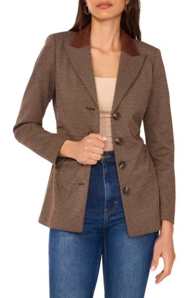 Vince Camuto Contrast Collar Jacket In Brown