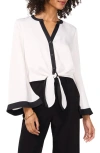 Vince Camuto Tie Front Blouse In New Ivory
