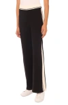 Vince Camuto Contrast Detail Track Pants In Black