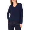 Vince Camuto Contrast High-low Sweater In Blue