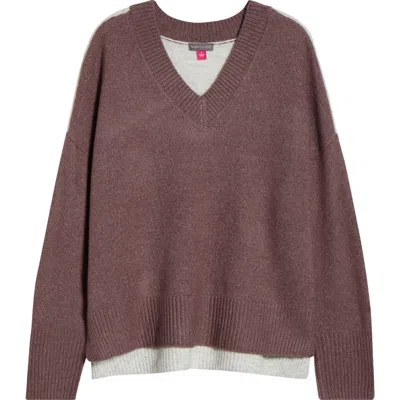 VINCE CAMUTO VINCE CAMUTO CONTRAST HIGH-LOW SWEATER
